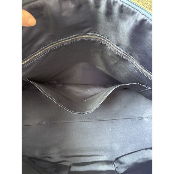 Draper James Chambray Savannah Large Duffle Bag blue white Coastal Resort Travel - Picture 12 of 16